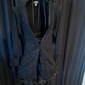Vanity black cardigan style sweater size L